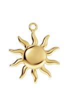 Sun Charm L Halskæde Hængesmykke Gold Edblad
