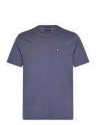 Pocket T-Shirt Tops T-Kortærmet Skjorte Purple Lyle & Scott