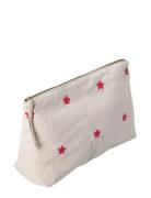 Daisy Karla Toiletry Bag 30X10X20 Cm Sand/Red Toilettaske Beige Juna