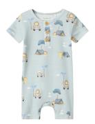 Nbmhelp M Sunsuit Bodysuits Short-sleeved Blue Name It