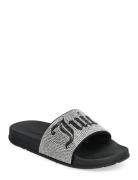 Donna Diamante Slider Shoes Summer Shoes Sandals Pool Sliders Black Ju...