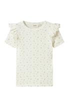 Nmfgago Kuo Ss Slim Top Lil Tops T-Kortærmet Skjorte White Lil'Atelier