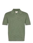 Sunfaded Ss Polo Designers Knitwear Short Sleeve Knitted Polos Green G...
