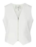 Yasilea Waistcoat Blazers Sleeveless Blazers White YAS