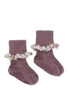 Non-Slip Socks - Bamboo / Liberty Strømper Non-slip Purple GoBabyGo