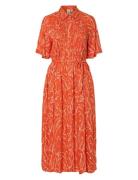 Yaslefira 2/4 Long Shirt Dress S. Knælang Kjole Red YAS
