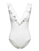 Justine Swimsuit Badedragt Badetøj White Malina