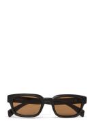 Bold Rectangular Frame Sunglasses Firkantede Solbriller Black Weekday
