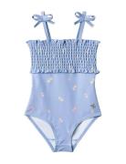 Swimsuit Selma Badedragt Badetøj Blue Wheat