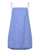 Tie-Back Twill Mini Dress Kort Kjole Blue Monki