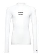 Waves All Day Boys Ls Tops T-shirts Long-sleeved T-Skjorte White Billa...