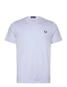 Crew Neck T-Shirt Tops T-Kortærmet Skjorte Blue Fred Perry