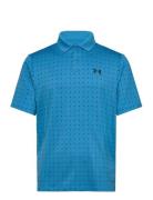 Ua Perf 3.0 Printed Polo Tops Polos Short-sleeved Blue Under Armour