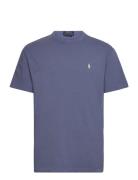 Classic Fit Jersey Crewneck T-Shirt Tops T-Kortærmet Skjorte Blue Polo...