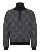 Tems Knit Sweater Tops Sweatshirts & Hoodies Sweatshirts Black Daily P...