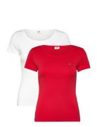 2Pack Crewneck Tee 2 Pack Crew Tops T-shirts & Tops Short-sleeved Red ...