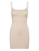 Basic Mini Slip Dress Kort Kjole Beige Gina Tricot