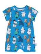 Pojkgäng Playsuit Bodysuits Short-sleeved Blue MUMIN