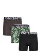 Bamboo Boxer 3P Boxershorts Black Björn Borg
