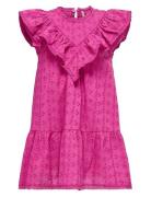 Kmgmargot Life S/L Embroidery Dress Wvn Dresses & Skirts Dresses Casua...