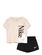 Ks-Knit Short Set Sport Sets With Short-sleeved T-shirt Multi/patterne...