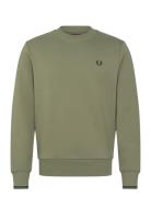 Crew Neck Sweatshirt Tops Sweatshirts & Hoodies Sweatshirts Khaki Gree...