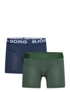 Cotton Stretch Boxer 2P Night & Underwear Underwear Underpants Navy Bj...