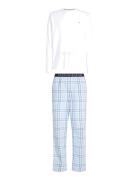 Ls Pant Woven Set Print Pyjamas Nattøj White Tommy Hilfiger