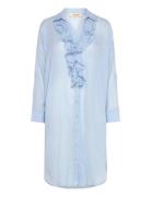 Mmjelena Voile Dress Knælang Kjole Blue MOS MOSH