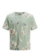Jprblapalermo Aop Ss Tee Tops T-Kortærmet Skjorte Green Jack & J S