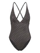 Bb Monogram Swimsuit Badedragt Badetøj Multi/patterned BOSS