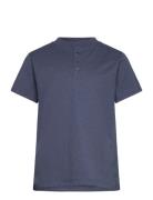 T-Shirt .-- Pani8 Tops T-Kortærmet Skjorte Navy Mango