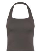 Square Neck Halter Top Tops T-shirts & Tops Sleeveless Grey Weekday