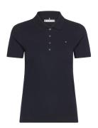 1985 Slim Pique Polo Ss Tops T-shirts & Tops Polos Navy Tommy Hilfiger