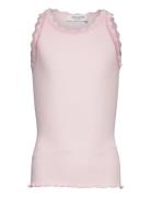 Rkbalta Modal Sl Lace Top Tops T-shirts Sleeveless Pink Rosemunde Kids