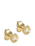 Mini Sunshine Studs Accessories Jewellery Earrings Studs Gold Enamel C...
