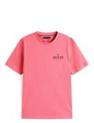 Hilfiger Stack Tee Tops T-Kortærmet Skjorte Pink Tommy Hilfiger