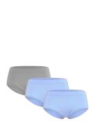 3-Pack Seamless Trosor Med Normalhã¶G Midja Trusser, Tanga Briefs Blue...