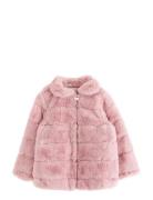 Jacket Fake Fur Jakke Pink Lindex