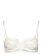 Promise -Balconnet Bra Lingerie Bras & Tops Balc Tte Bras White Etam