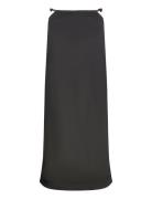 Double Satin Maxi Skirt Knælang Kjole Black Ganni