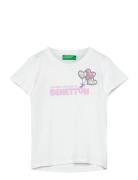 T-Shirt Tops T-Kortærmet Skjorte White United Colors Of Benetton