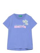 T-Shirt Tops T-Kortærmet Skjorte Blue United Colors Of Benetton