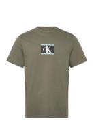 Ss 30S Eu Sp Ck Box Tape Graphic Tops T-Kortærmet Skjorte Beige Calvin...
