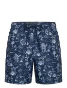 Botanical Garden Print Swimshort Badeshorts Blue Lyle & Scott