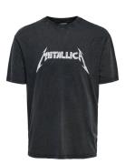 Onsmetallica Rlx Ss Tee Tops T-Kortærmet Skjorte Black ONLY & SONS