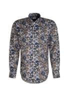 Business Kent Tops Shirts Casual Blue Seidensticker