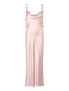 Cowl Neck Dress Maxikjole Festkjole Pink Gina Tricot