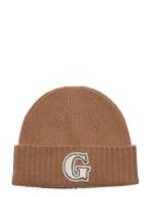 G Badge Beanie Beanie Accessories Headwear Beanies Brown GANT