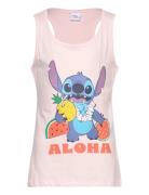 T Shirt Tops T-shirts Sleeveless Pink Lilo & Stitch